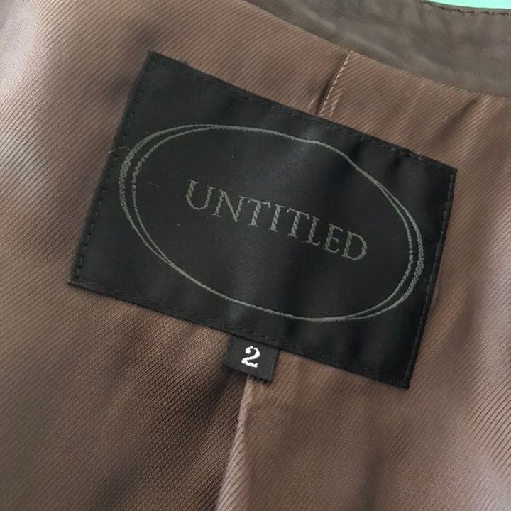 UNTITLED アンタイトル　ラムレザージャケット焦茶