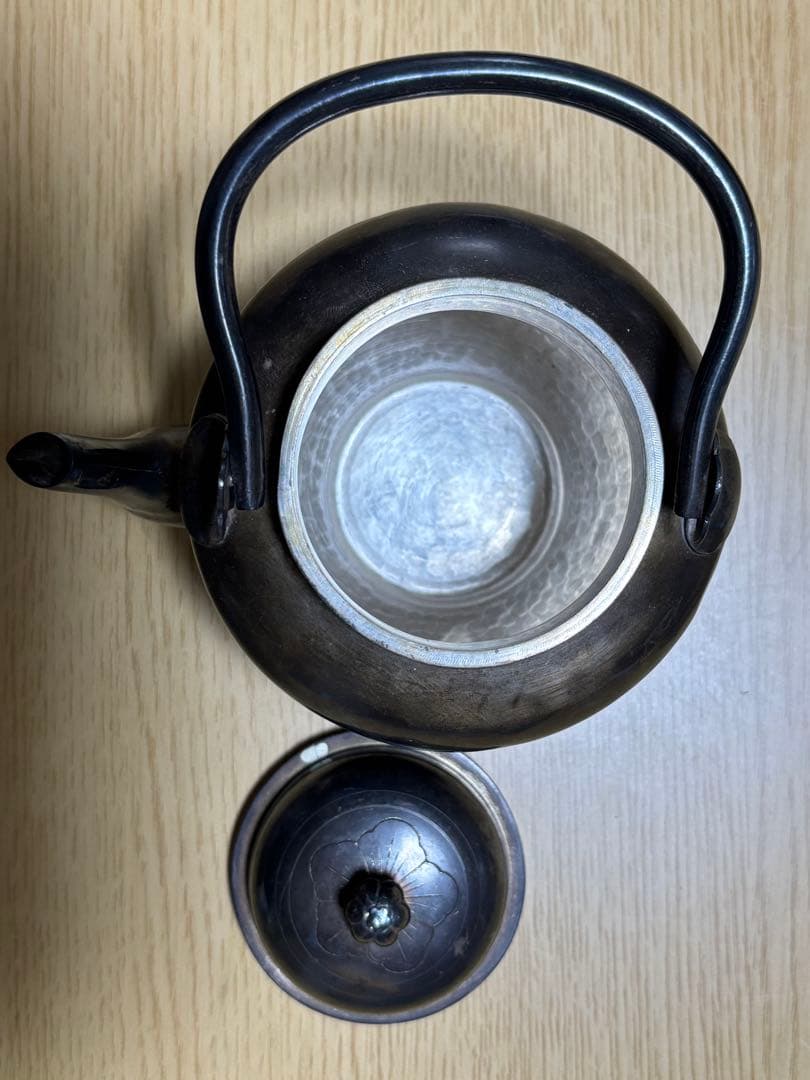 【純銀製】銀瓶 やかん 急須 湯沸かし 煎茶道具 茶道具 金属工芸 約214g