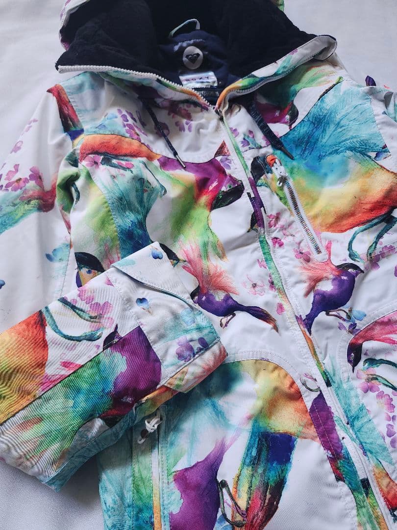 ロキシー　花柄　カラフル　バード　スノボジャケット
