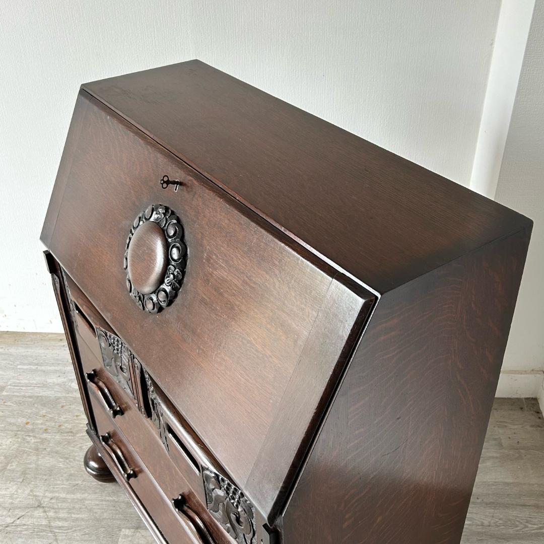 イギリス アンティーク 家具 ライティング ビューロー 英国 チェスト 532A