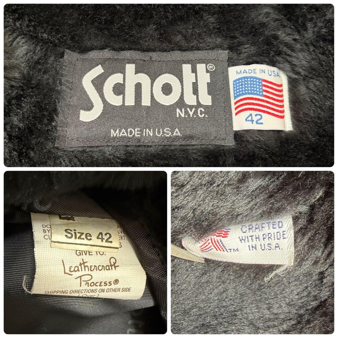Schott ショット シングルライダース レザージャケット 42サイズ