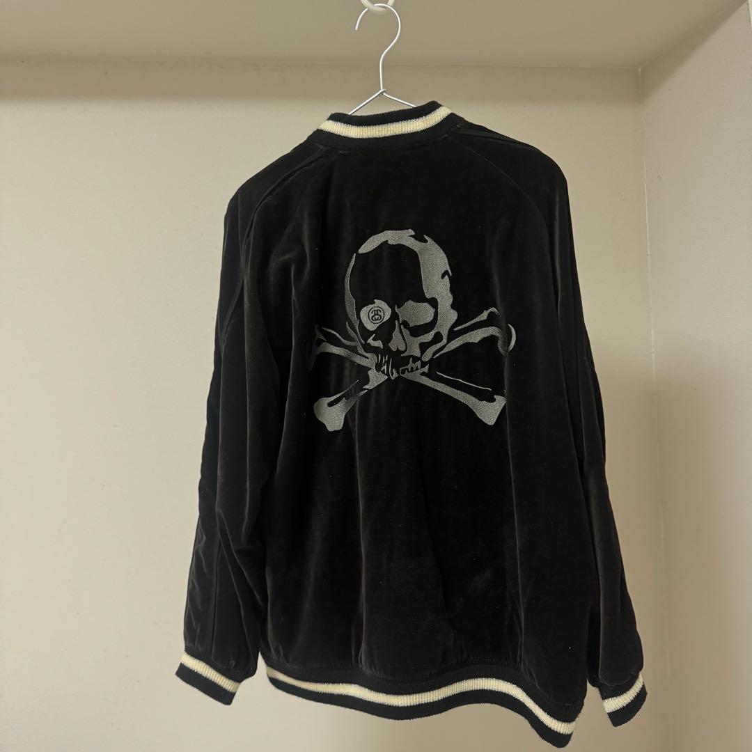 【激レア】Stussy リバーシブル刺繍スカルベロアスカジャン