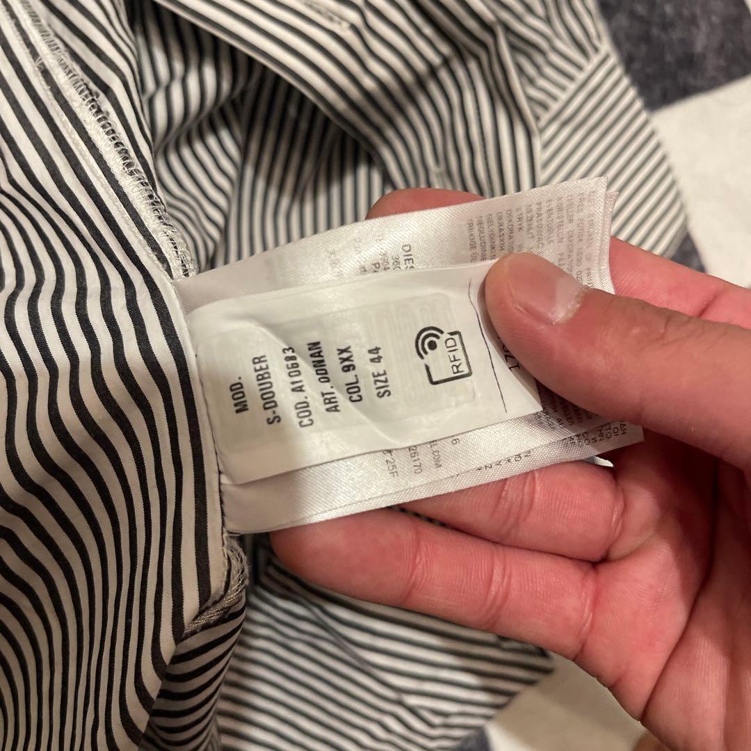 コムドットやまと着用　DIESEL オーバーストライプシャツ