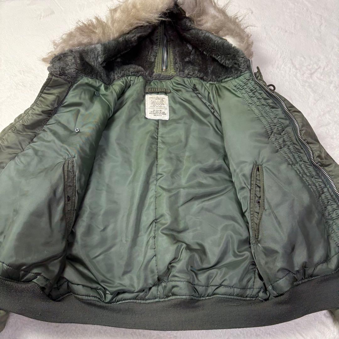 美品 Lサイズ USA製 ALPHA INDUSTRIES n-2b 短丈