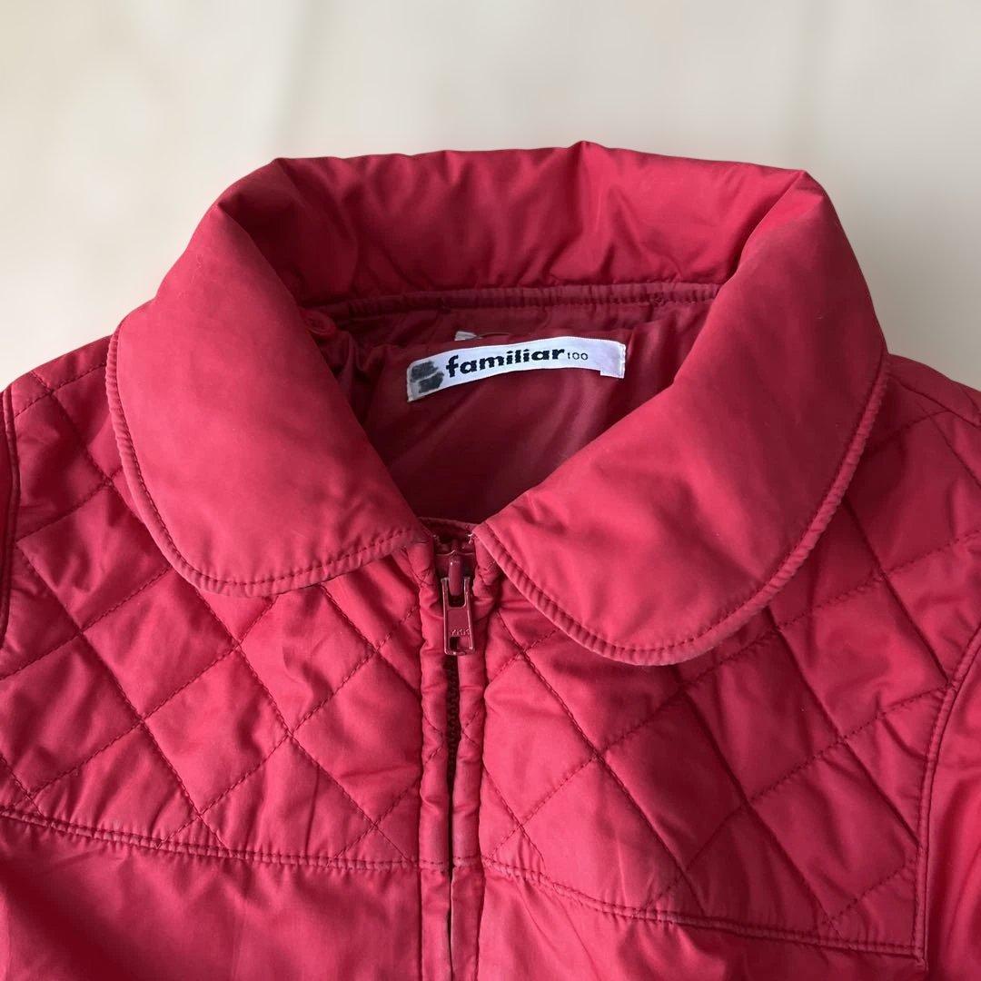 ファミリア　中綿スキーウェア　雪遊びウェア　防寒着セットアップ　100cm