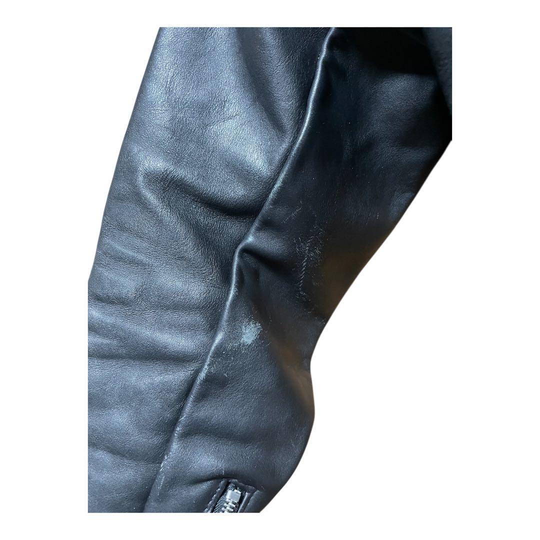 Schott ショット ライナー付 レザー シングルライダースジャケット 34