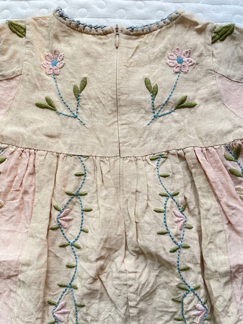 Apolina 刺繍入り長袖ワンピース 3-5y