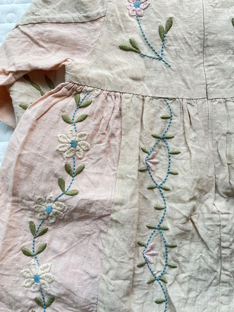 Apolina 刺繍入り長袖ワンピース 3-5y