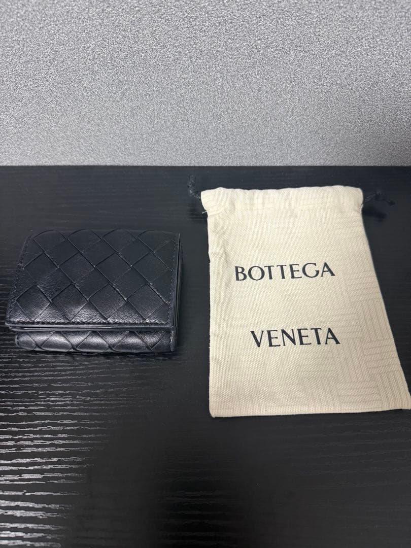 BOTTEGA VENETA ブラック 三つ折り財布