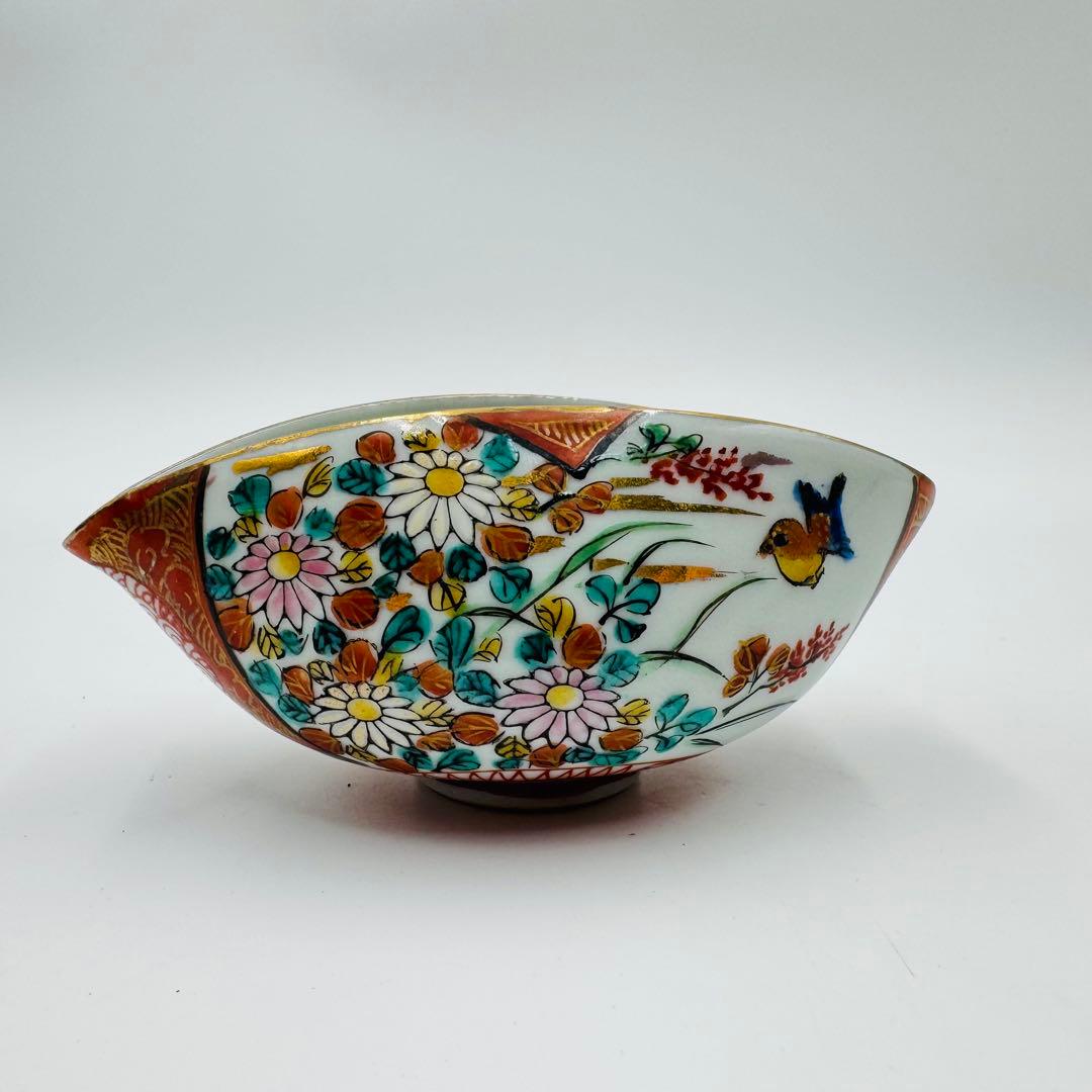 【九谷焼　玉水堂　庄三　茶器揃　湯呑み　湯冷まし　急須　共箱】骨董　アンティーク