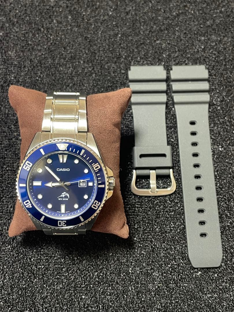 【CASIO】カシオ MDV-106 カジキ ダイバー WR200M 青/青