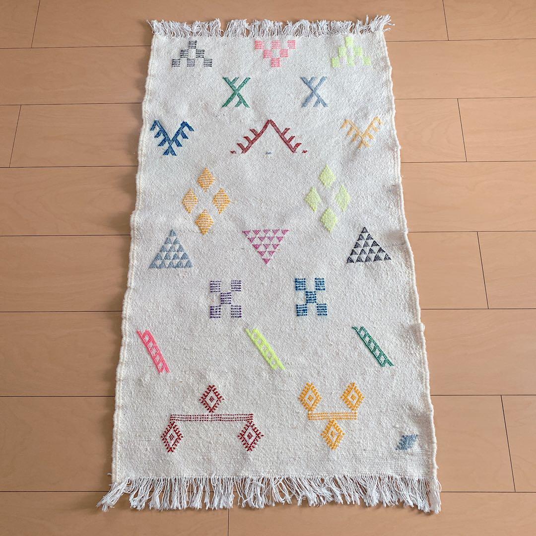 モロッコ ラグ キリム 約52×89cm