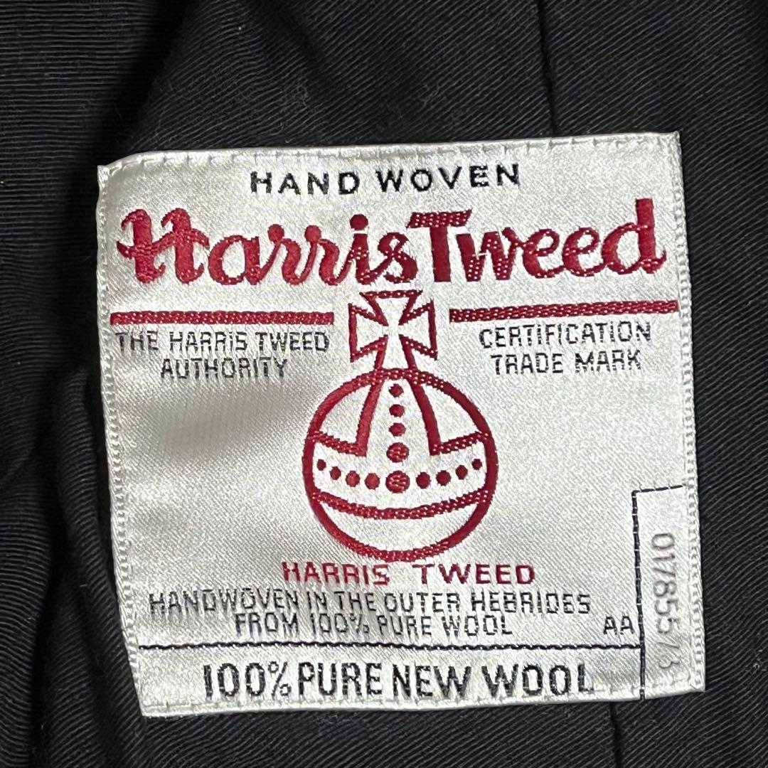 【新品 希少色】ハリスツイード　ロングチェスターコート　ウール100%　S