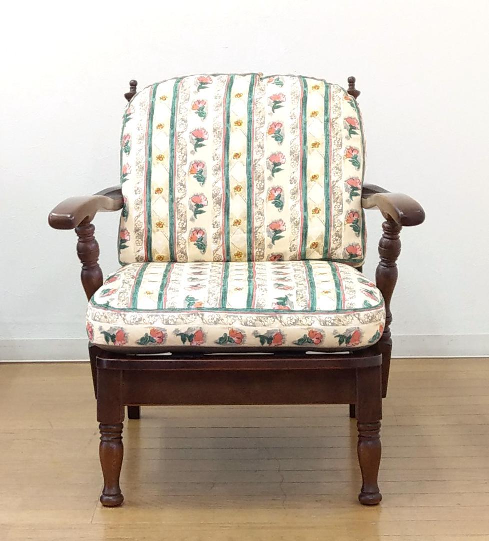 木部 美品 キツツキ ブナ材 アームチェア パーソナルチェア インテリアチェア