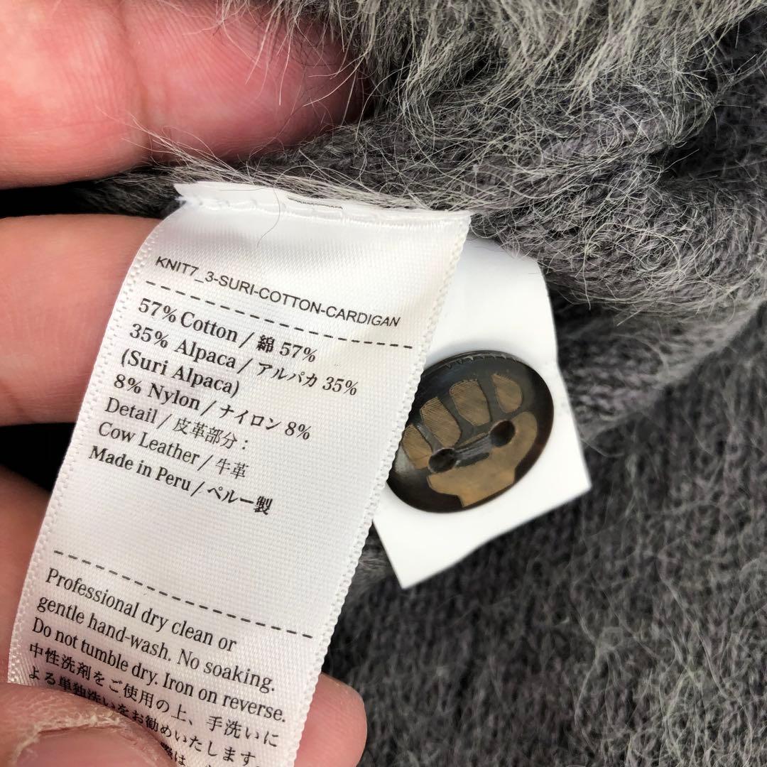 THE INOUE BROTHERSアルパカ混ニットカーディガングレーL