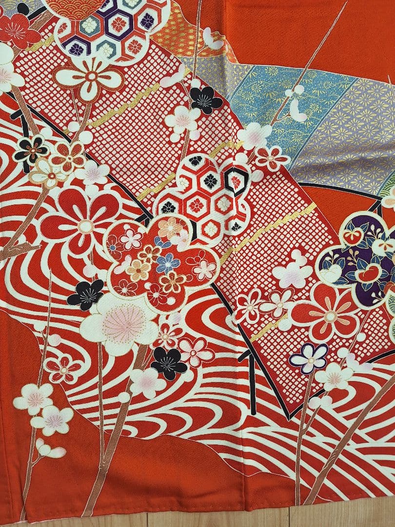 着物リメイクワンピース3666