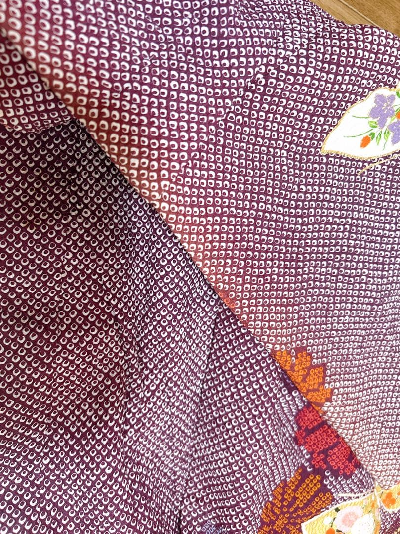 訳あり！特価品♡七五三　7歳　女の子　フルセット　一式　紫　ピンク　鹿の子柄