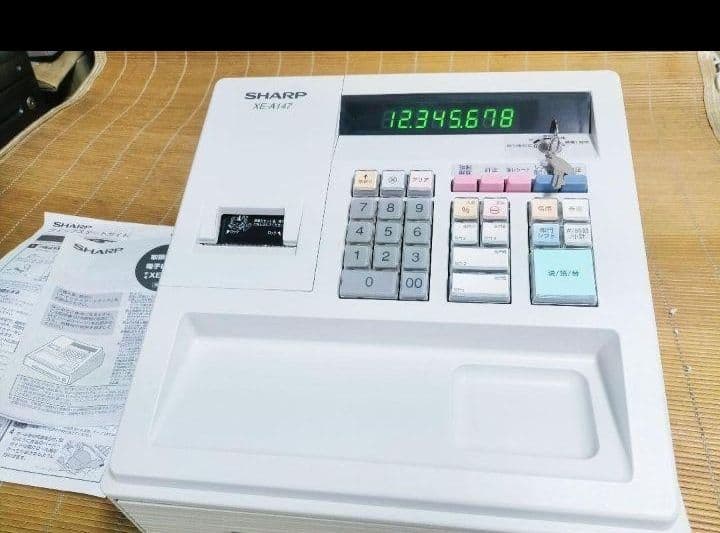 シャープレジスター　XE-A147　PC連携売上管理フル設定無料　313101