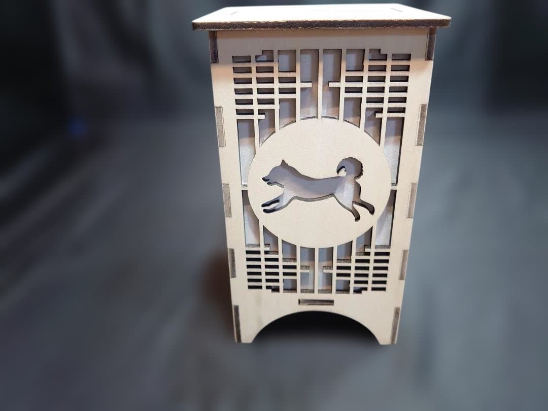 柴犬灯ろう　B型　キャンドル型LED付