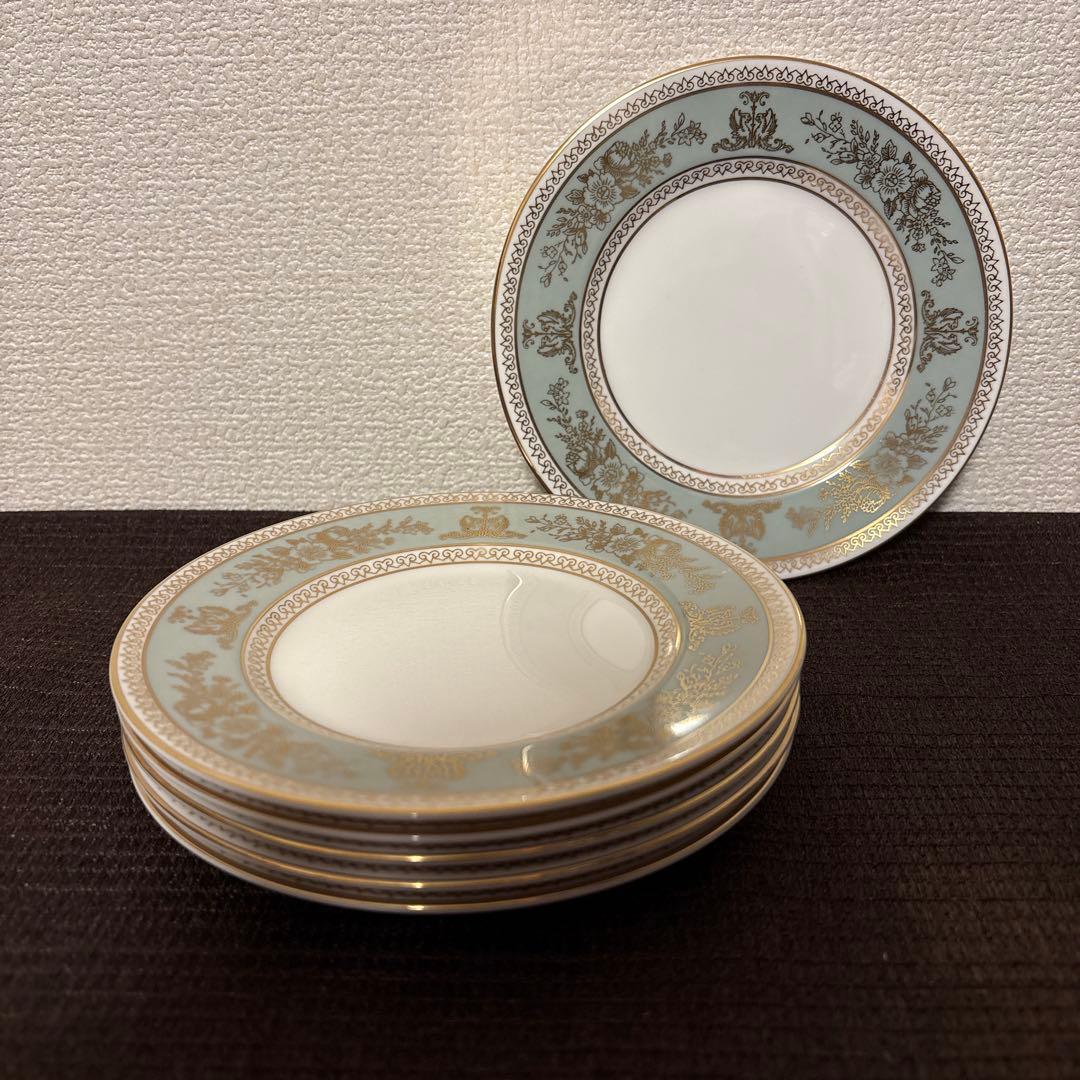 ウェッジウッド　コロンビア　セージグリーン　デザートプレート　15.5cm