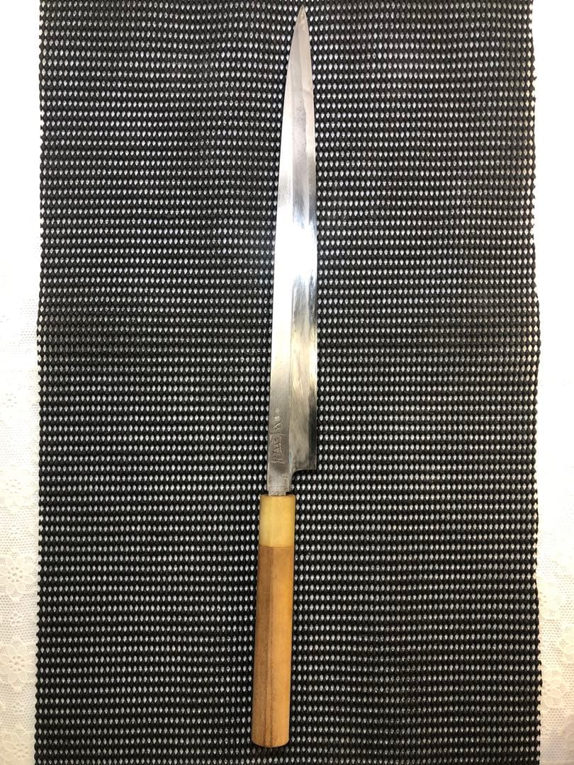 正本 鋼製　柳刃包丁 木製ハンドル