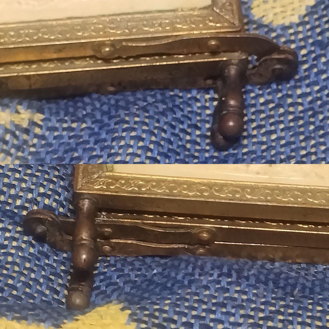 アンティークミラー●壁掛け●ゴールド●彫刻●ロココ●小便小僧●三面鏡●シャビー