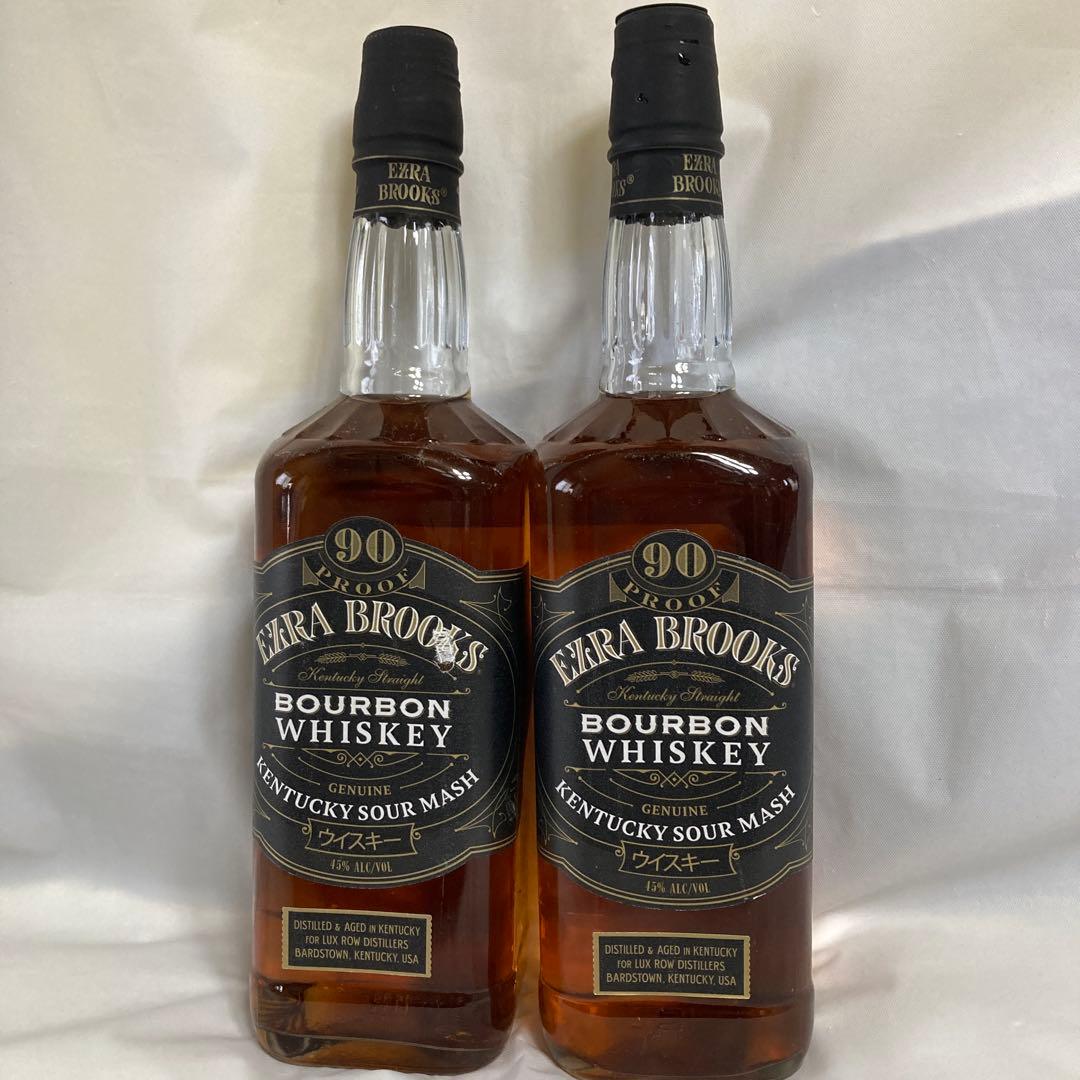 エズラブルックス　ブラックBourbon Whiskey 750ml 2本セット