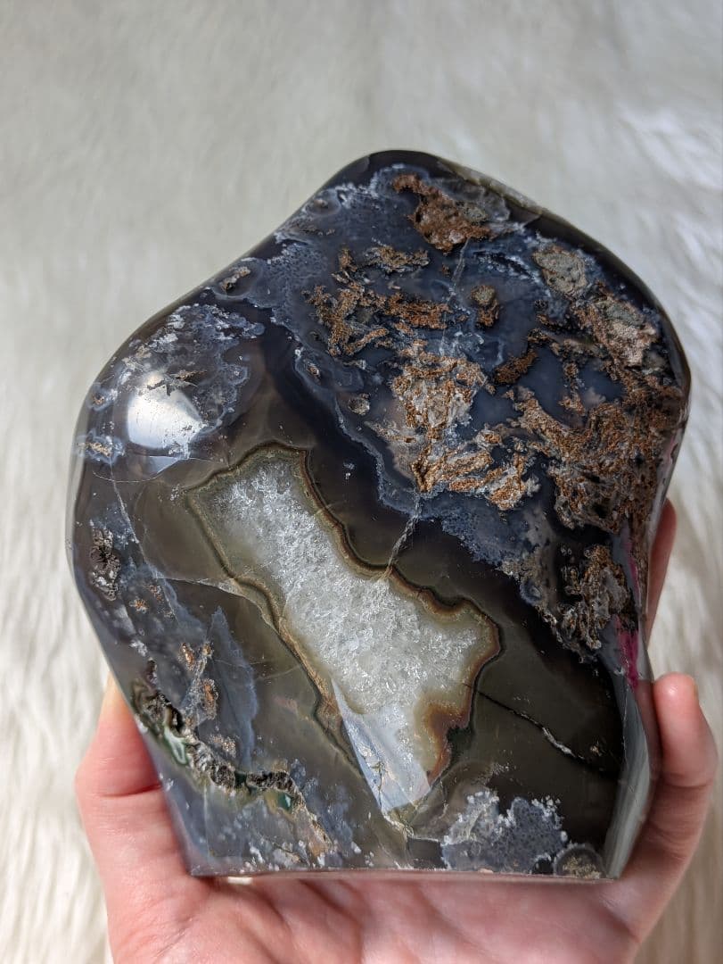 希少　♡グリーンアメジスト♡　お花ドーム　瑪瑙