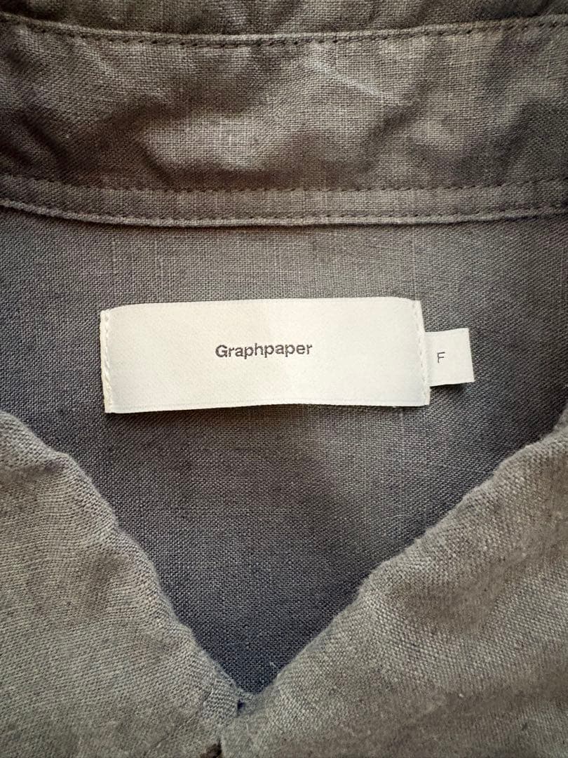 Graphpaper リネンオーバーサイズシャツ　グラフペーパー