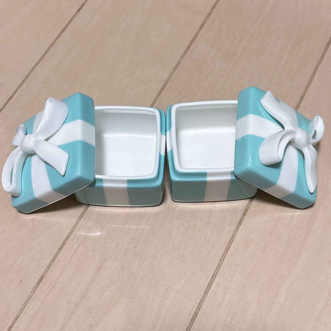 TIFFNY＆CO. ティファニー ミニブルーボウボックス 小物入れ 2個セット