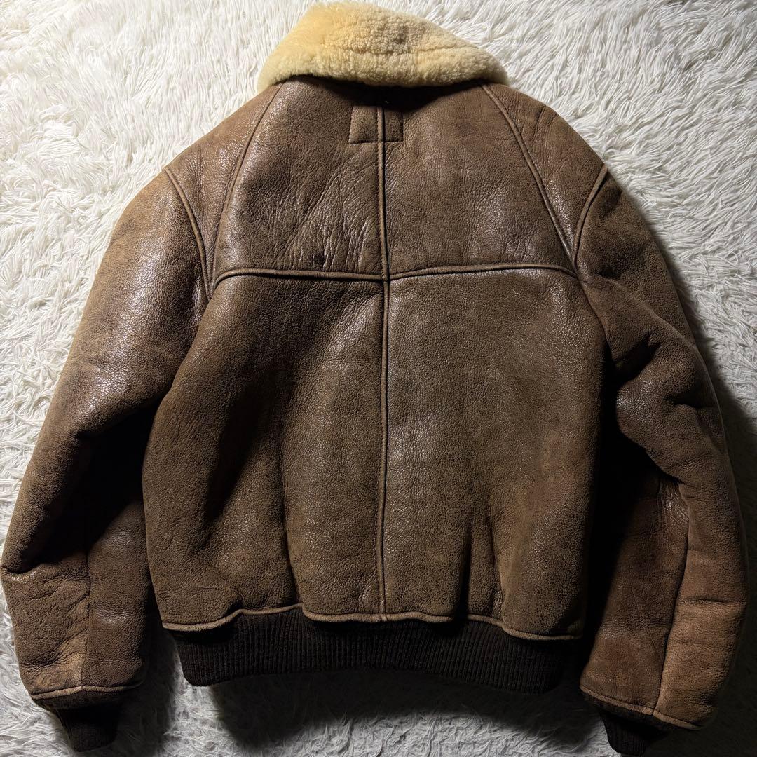 H*O様 米国製■schott フライトジャケット　B-6 羊革　ムートン　ブラ