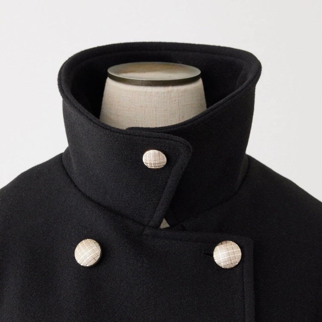 NICE CLAUP ナイスクラップ ファー付きダブルブレストロングコート