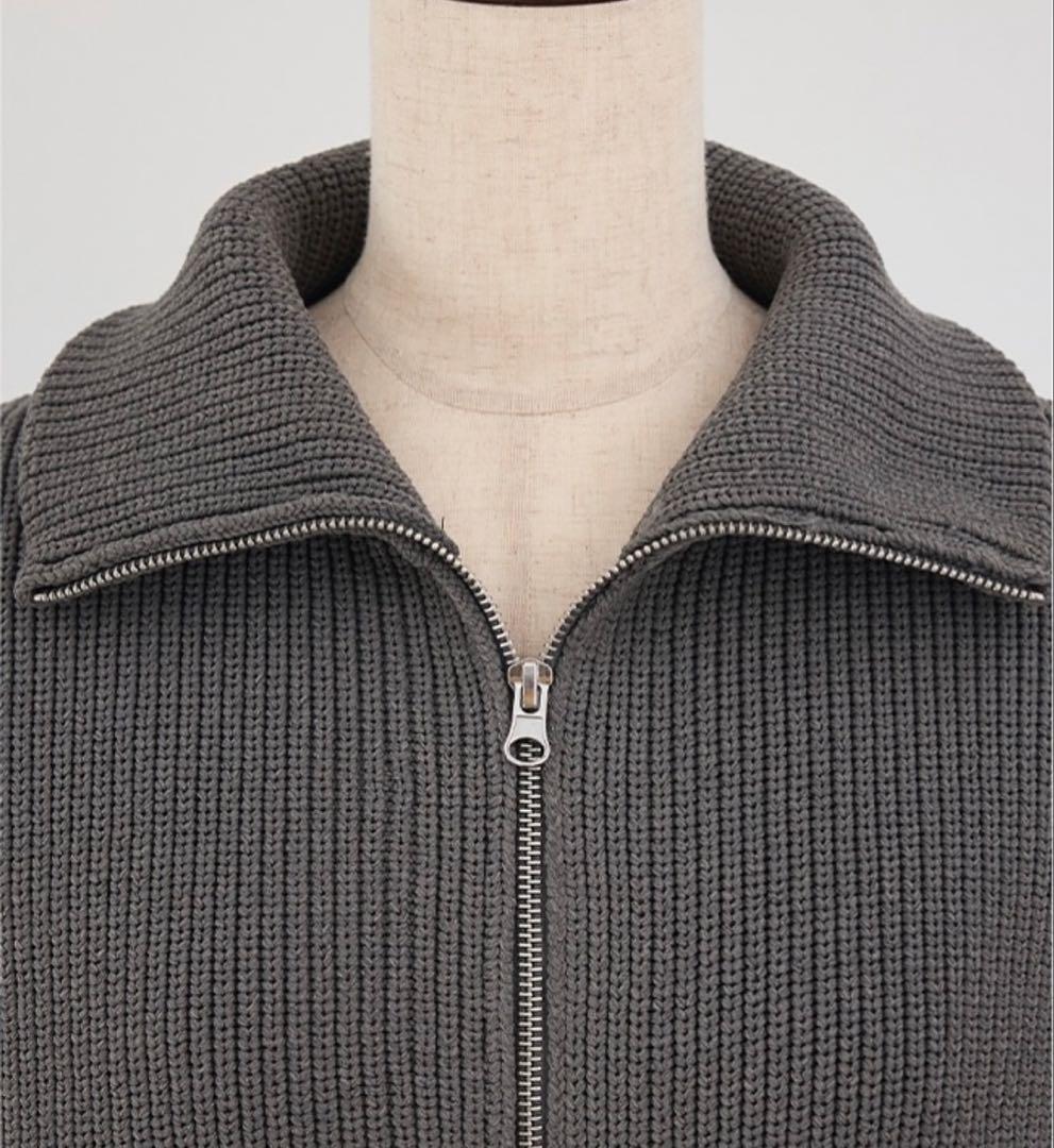 FORME ZIP KNIT CARDIGAN ジップニットカーディガン　グレー
