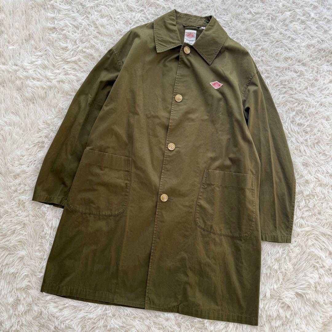 DANTON ダントン ナイロンタフタステンカラーコート カーキ 手洗い可 40
