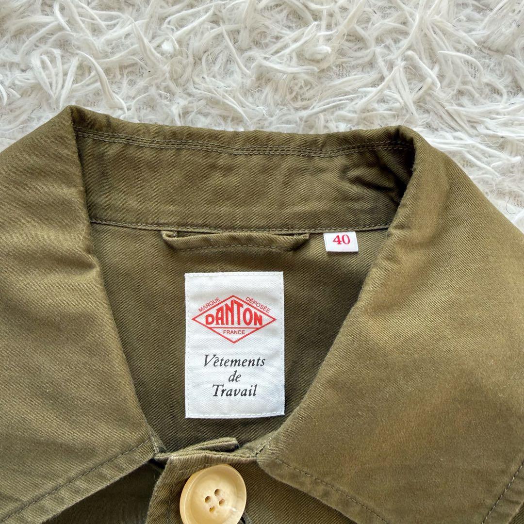 DANTON ダントン ナイロンタフタステンカラーコート カーキ 手洗い可 40