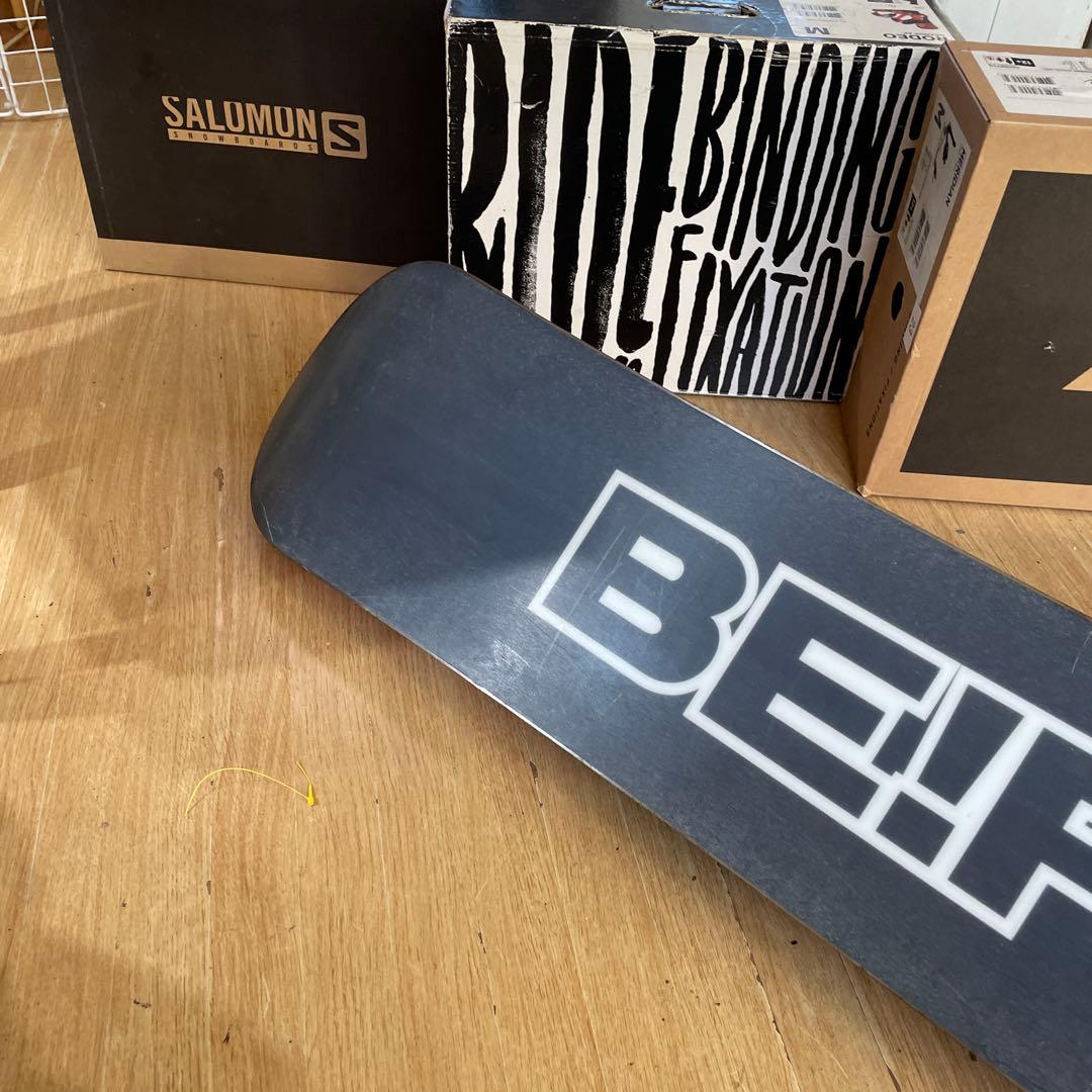 BEPOP×ZUMAキッズスノーボードセット　未使用バイン付3点セット　128㎝