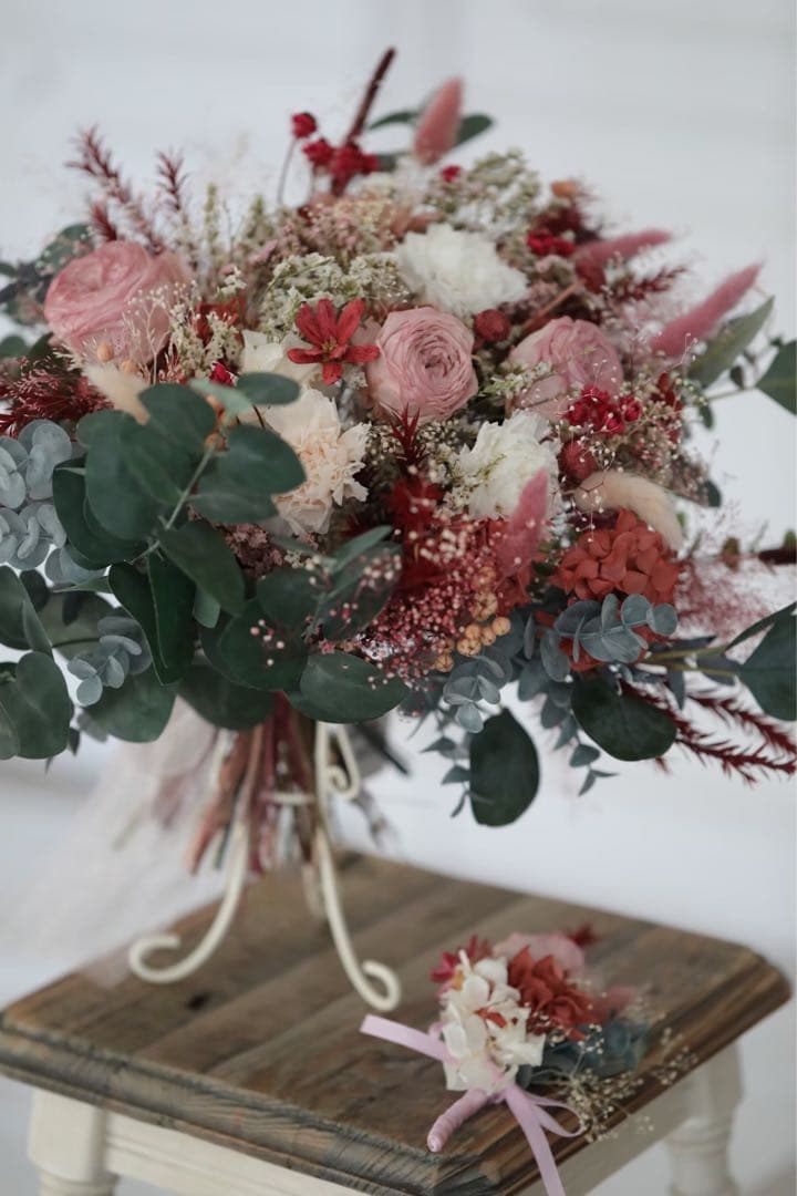 ウェディングブーケ　プリザーブドフラワー アレンジメント【年末年始セール】