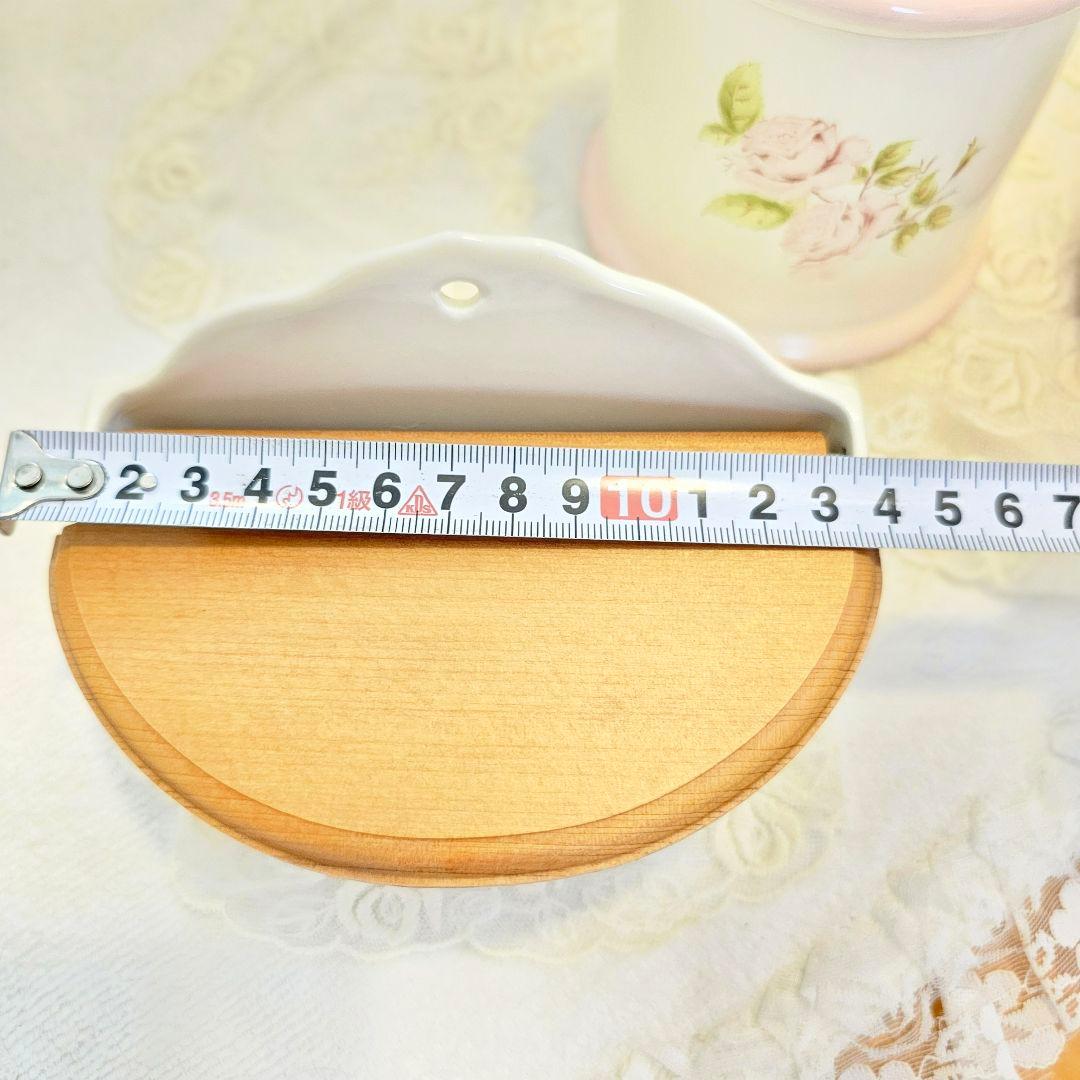 イマンimane ダイアナローズ 陶器コットンケース 2個セット 木製アルメット