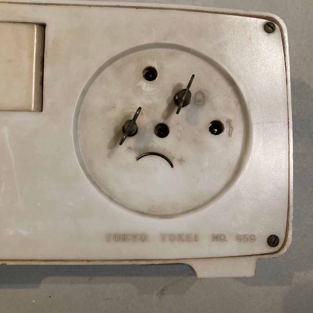 希少 昭和20年代 東京時計 鉱石ラジオ付き目覚まし時計 ゲルマラジオ ジャンク
