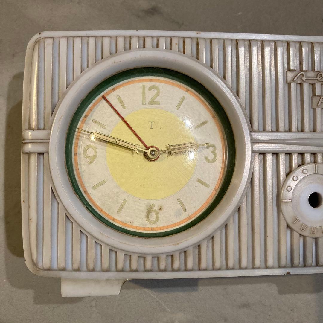 希少 昭和20年代 東京時計 鉱石ラジオ付き目覚まし時計 ゲルマラジオ ジャンク