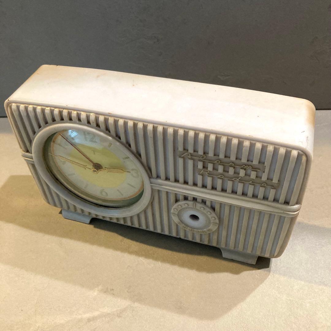 希少 昭和20年代 東京時計 鉱石ラジオ付き目覚まし時計 ゲルマラジオ ジャンク