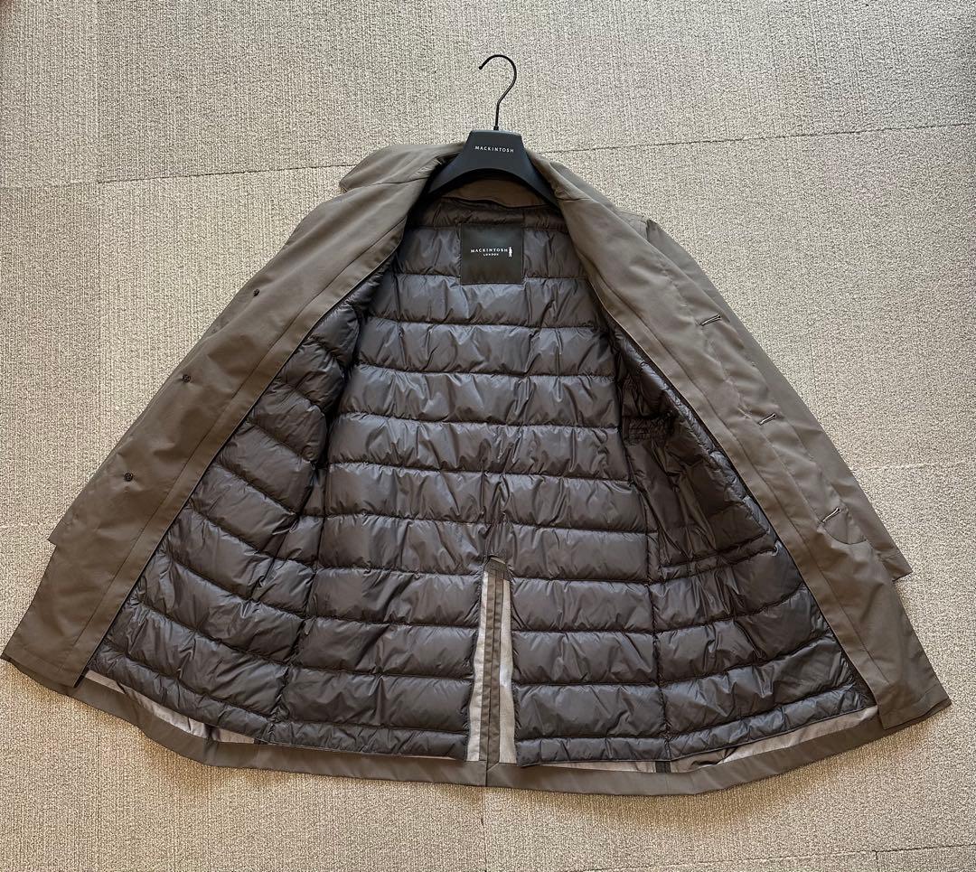 マッキントッシュロンドン、ステンカラーコート キルティングライナー付き