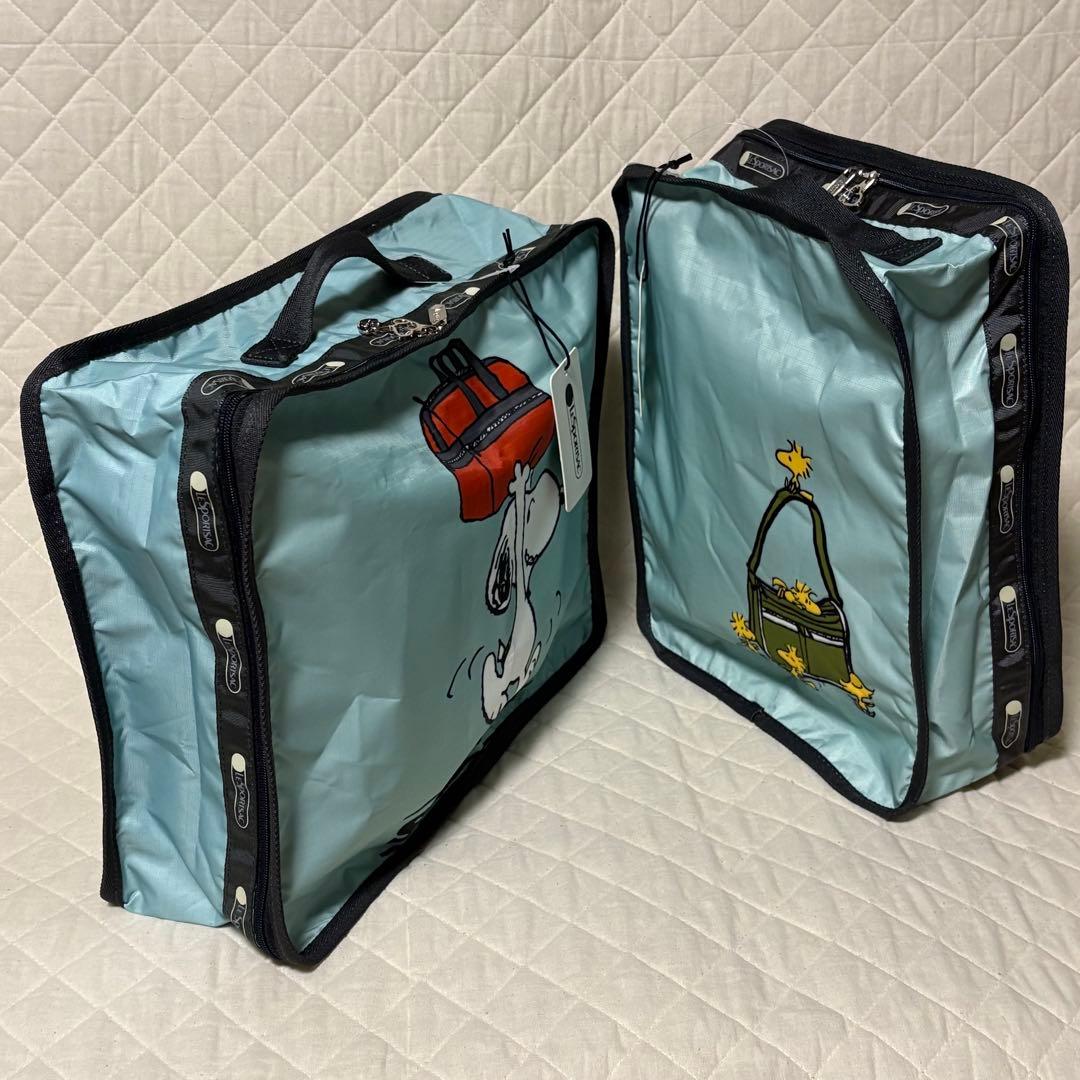 レスポートサック　パッキングポーチ　スヌーピー　大・小2個セット