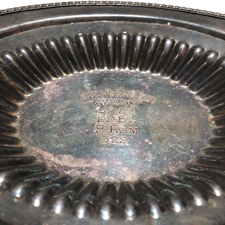 SILVERWOOD シルバー アシュトレー 灰皿 葉巻き等 プレートカルトン