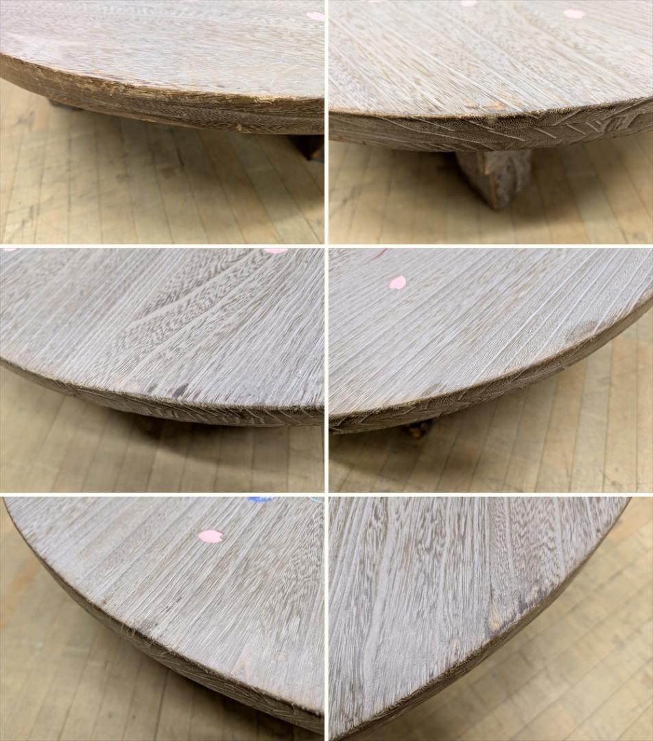 箱長　総桐　木目込み細工　鈴　桜　ガラス付き　折り畳み　座卓　円卓　座敷机　食卓