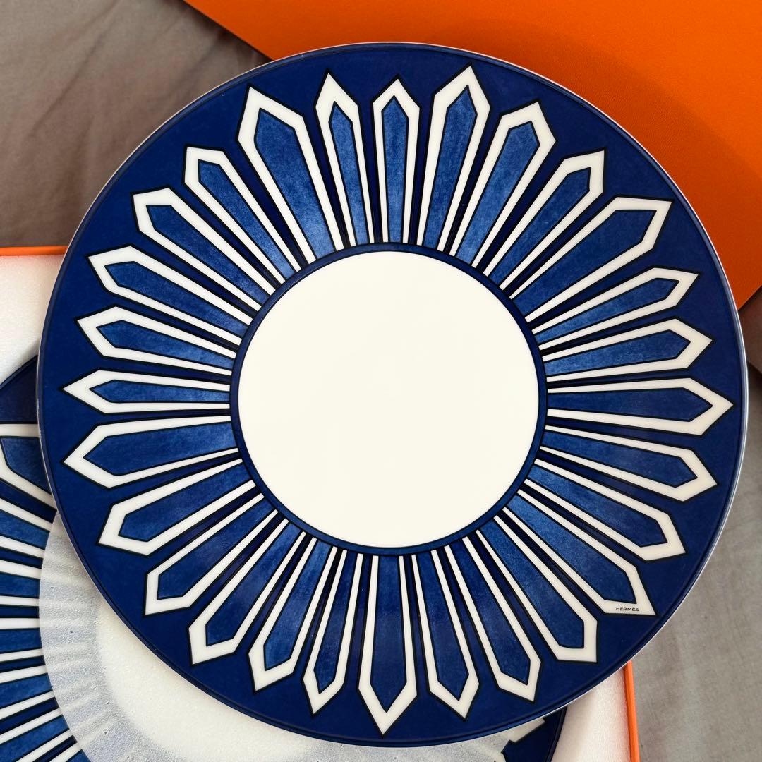 エルメス ブルーダイユール ディナープレート2枚