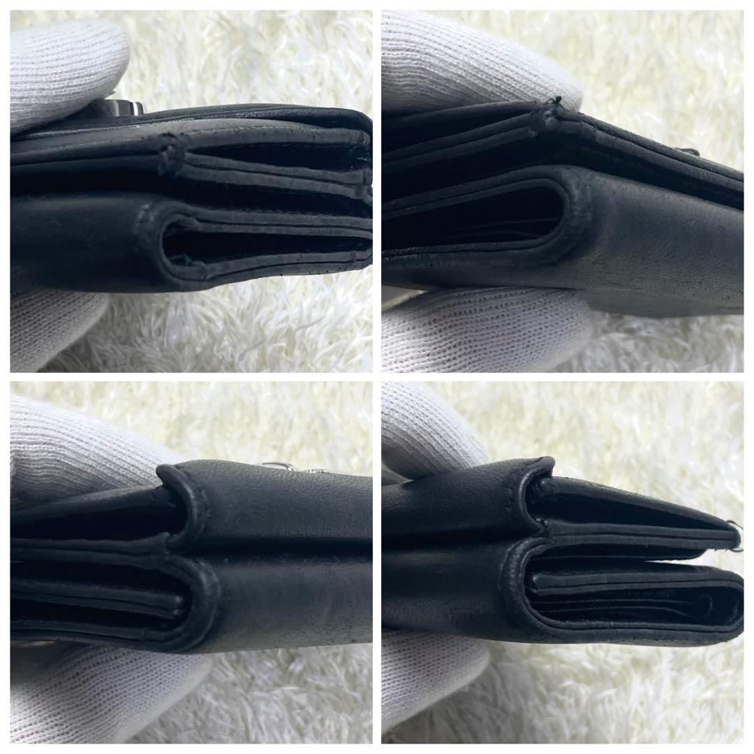 美品 ヴィヴィアンウエストウッド 折財布 ブラック 三つ折り財布 レター