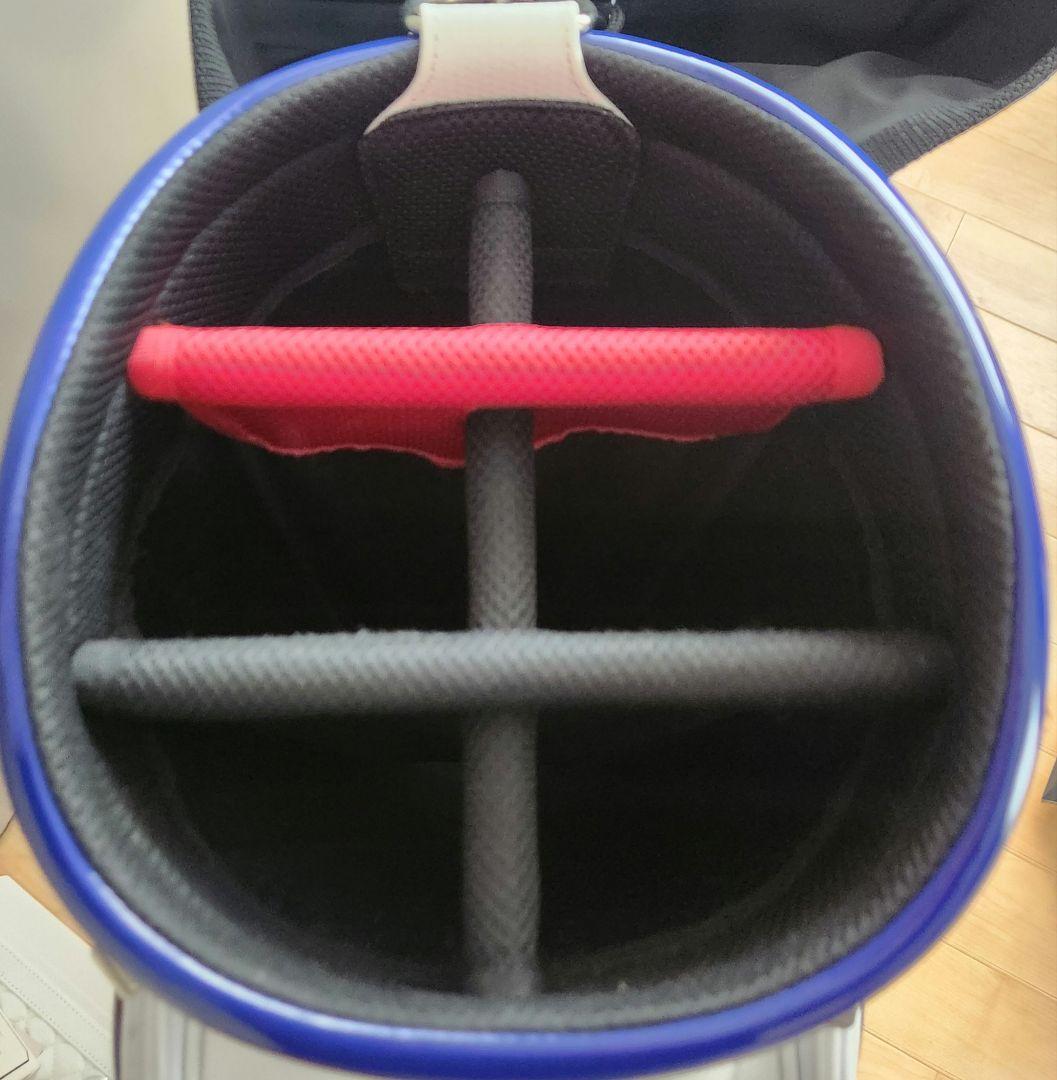 ルコック キャディバッグ白/青