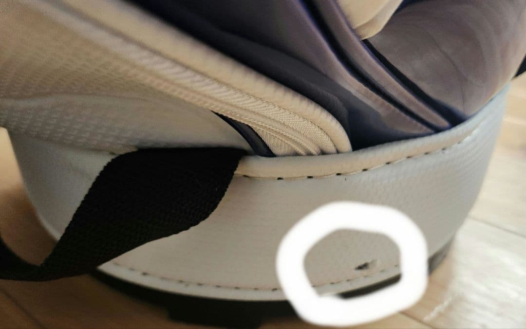 ルコック キャディバッグ白/青