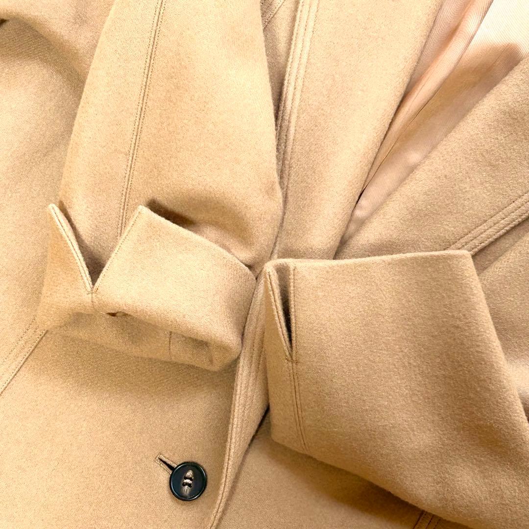 最終セール　極美品　エリン　メルトンシングルワンボタンコート　ウール　ゆったり